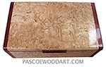 Handmade wood box - Decorative wood keepsake box made of masur birch with bloodwood ends