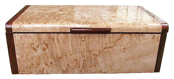 Masur birch box front - Handmade wood keepsake box