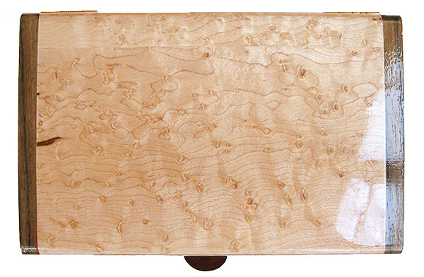 Bird's eye maple box top - Handmade wood decorative keepsake box