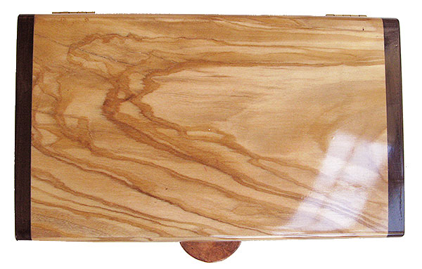 Mediterranean olive box top - Handmade decorative wood keepsake box