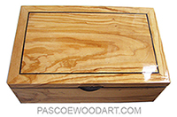 Handmade decorative wood keepsake box made of Mediterranean olive