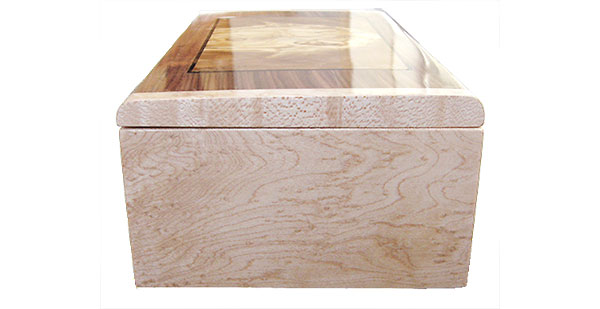 Birds eye maple box end - Handcrafted wood box