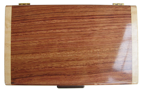 Bubinga box top - Handmade wood keepsake box
