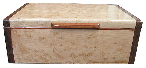 Birds eye maple box front - Handmade wood keepsake box
