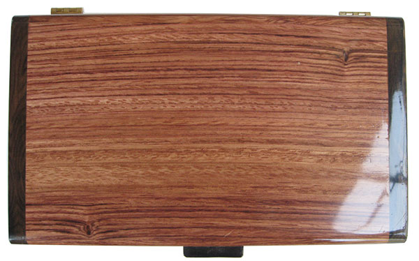 Bubinga box top - Handmade wood box, keepsake box
