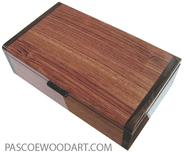 Handmade wood box - Keepsake box made of bubinga with ziricote ends