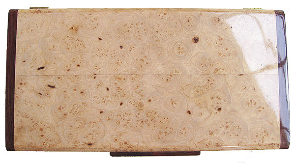 Maple burl box top - Handmade decorative wood keepsake box