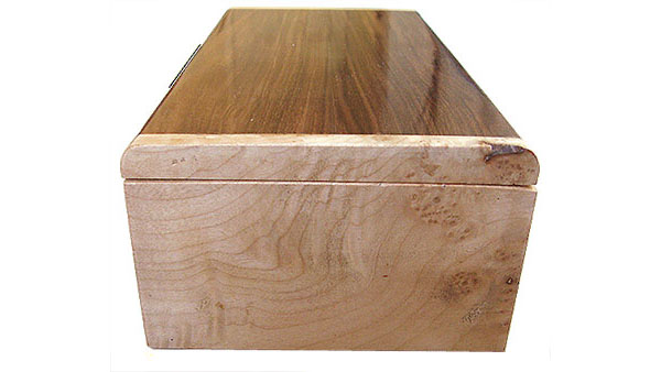 Maple burl box end - Handmade decorative wood box