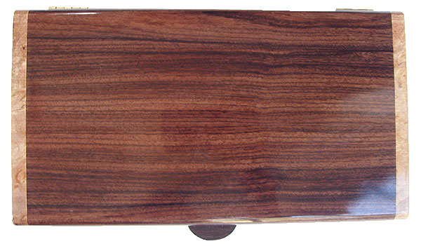 Santos rosewood box top - Handmade wood decorative keepsake box