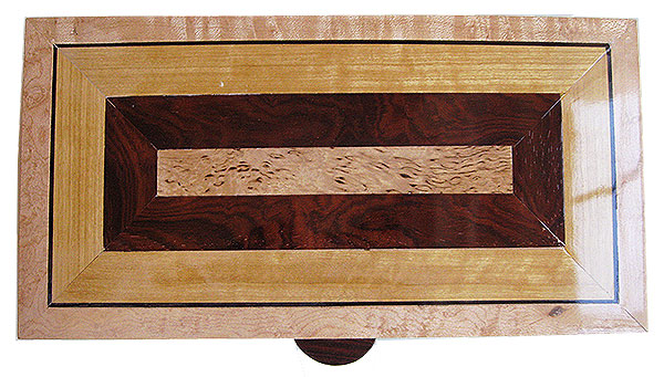 Mosaic top of handcrafted wood box  - Decorative wood keepsake box