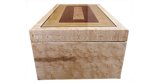 Bird's eye maple box end - Handmade wood box