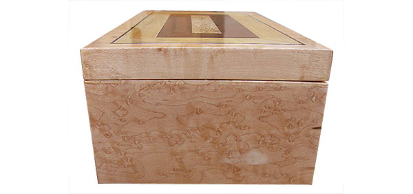 Bird's eye maple boxend - Handmade wood box