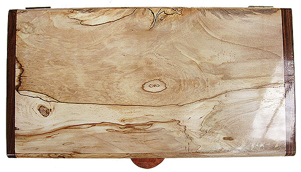 Spalted maple box top - Handmade decorative wood keepsake box