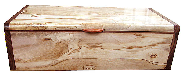 Spalted maple box front - Handmade wood box