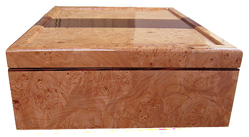 Maple burl box side - Handmade decorative wood box