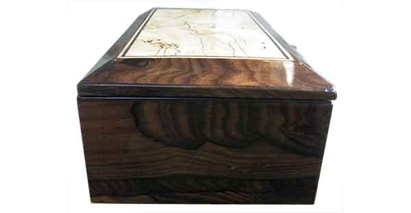 Ziricote box end -Handmade wood box