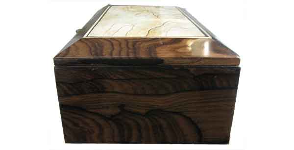 Ziricote box end - Handmade wood box