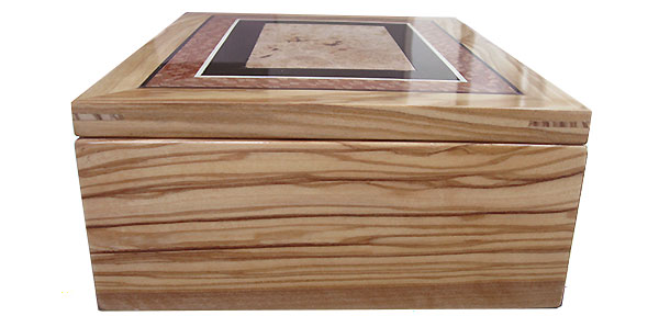 Mediterranean olive box side - Handmade wood box
