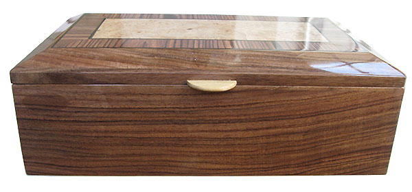 Santos rosewood box front - Handcrafted wood box