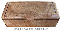 Handcrafted wood box - Keepsake Box made of maple burl with spalted maple burl center beveled top