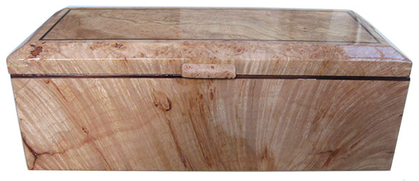 Maple burl box front - Handcrafted wood box, keepsake box