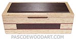 Handcrafted wood box - Decorative wood keepsake box made of bird's eye maple with wenge accents