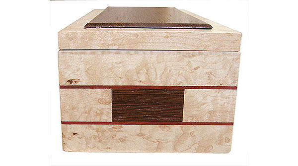 Handmade wood box- Decorative keepssake box - left side of box