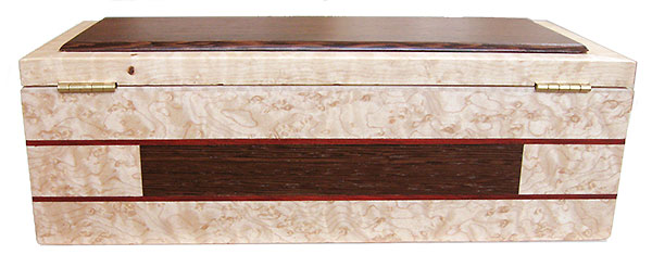 Handmade wood box - Decorative keepsake box - Back side