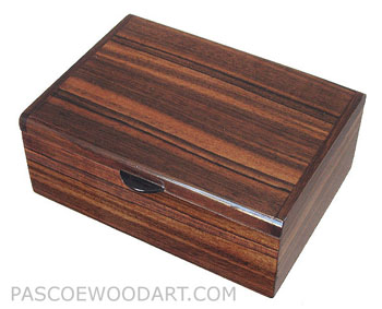 Handmade wood decorative keepsake box made of Asian ebony