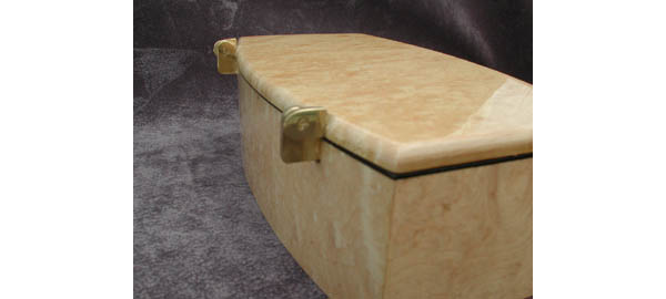 Artistic wood box -Magatta Hako - Blistered maple veneer on solid maple