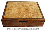 Handcrafted men's box - Men's valet box, keepsake box made of Honduras Rosewood, bleached maple burl