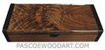 Handmade wood small box- Decorative mens' small box made of crotch walnut with ebony ends