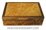 Handcrafted wood box - Men's valet box, keepsake box made of shedua, chesnut burl