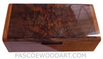 Handcrafted wood men's valet - Decorative keepsake box made of crotch walnut with pear ends