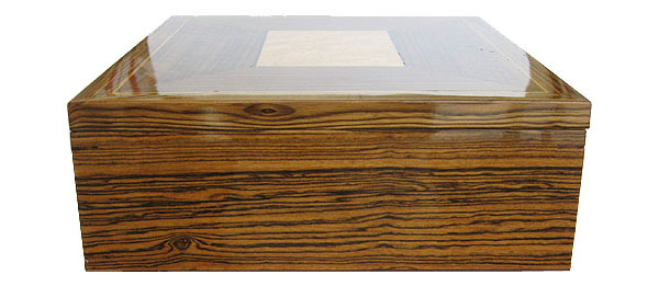 Large men's valet box - bocote wood side view