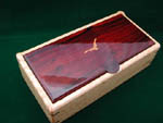 7 day medication minder: Pill  Box MM-21 - Bird's eye maple box with cocobolo lid