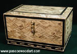 Nara Hako - Spalted maple mosaic box with Ebony edging/base - Keepsake box