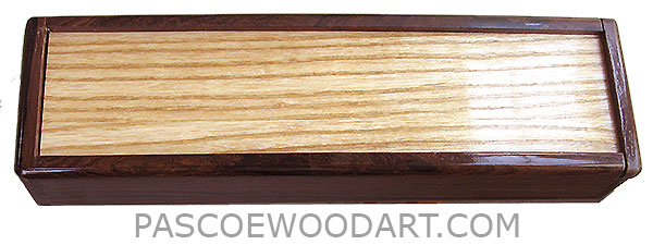 Handmade wood pill box - Decorative wood weekly pill box made of palisander with ash sliding top