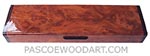 Handcrafted wood weekly pill box - Decorative wood 7 day pill organizer made of redwood burl with bois de rose ends