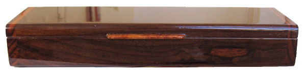 Handmade decorative wood weekly pill box - Indian rosewood front view
