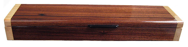 Handmade wood weekly pill box - Brazilian rosewood front view