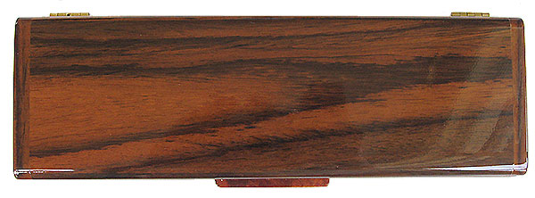 Asian ebony pill box top - Handmade decorative wood weekly pill organizer