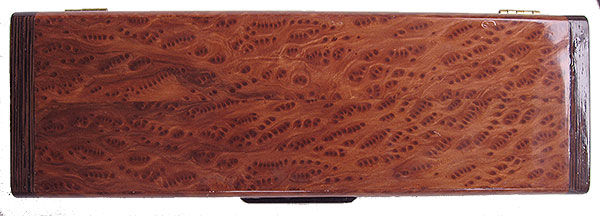 Birds eye redwood burl box top - Handmade wood decorative weekly pill box - 7 day pill organizer