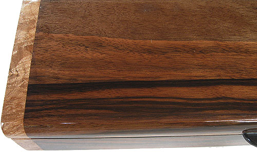 Indian rosewood box top close up - Handmade wood decorative weekly pill box 