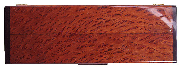 Redwood lace burl box top - Handcrafted decorative wood weekly pill organizer 