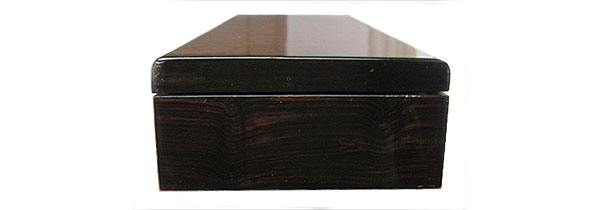 African blackwood box end - Handmade decorative wood weekly pill organizer