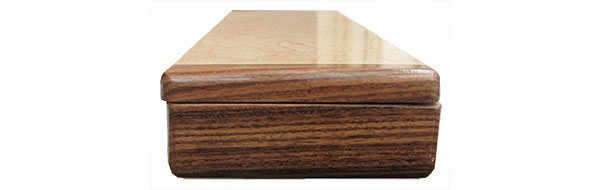 Bocote pill box end - Handmade wood pill organizer
