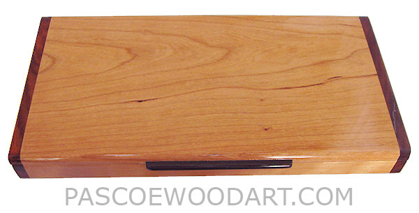 Handcrafted wood pill box - 3 times a day weekly pill organizer made of solid cherry with cocobolo ends