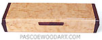 Decorative wood weekly pill box made of bird's eye maple with cocobolo ends