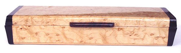 Weekly pill box front view - Decorative wood weekly pill organizer